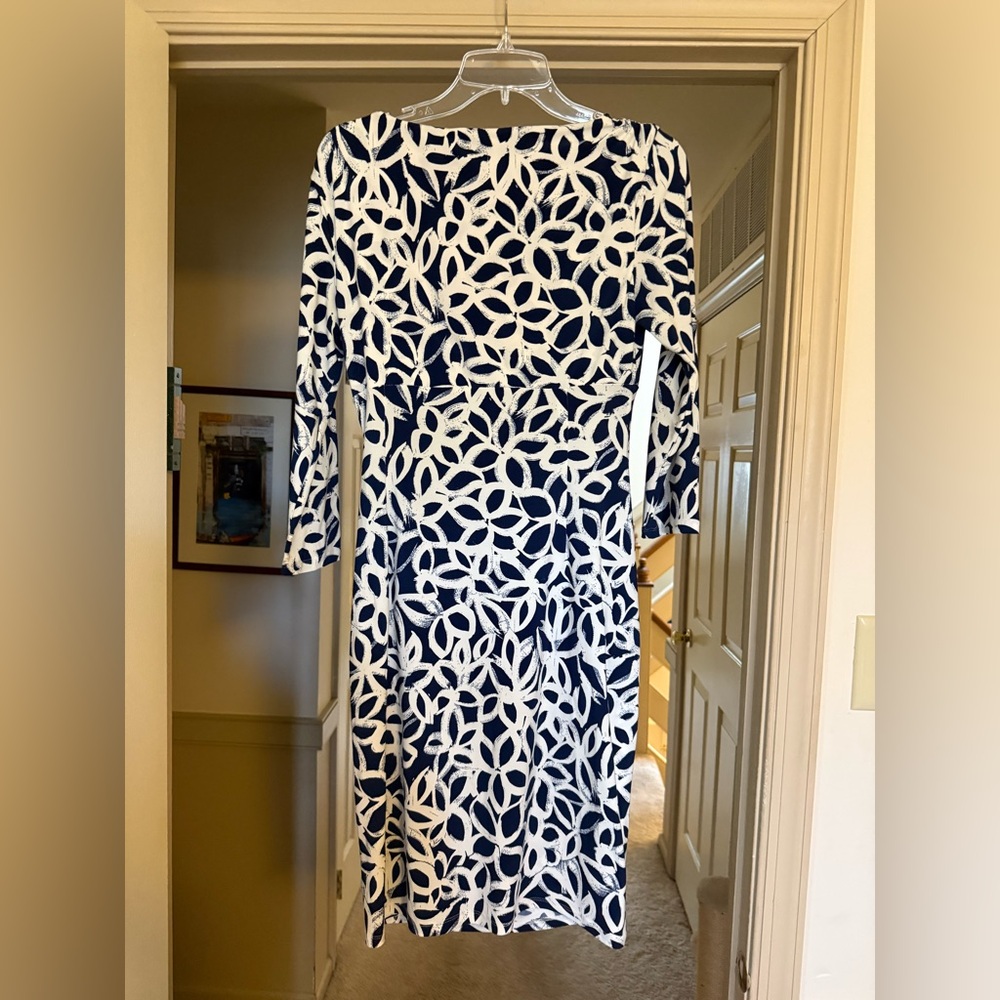 Ralph Lauren Navy and White Patterned Dress - Picture 5 of 7
